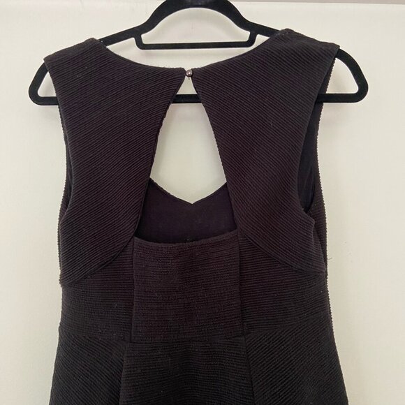 Anthropologie Fairchild Fit and Flared Black Dress by Maeve Open Back Sz Medium - Picture 9 of 13
